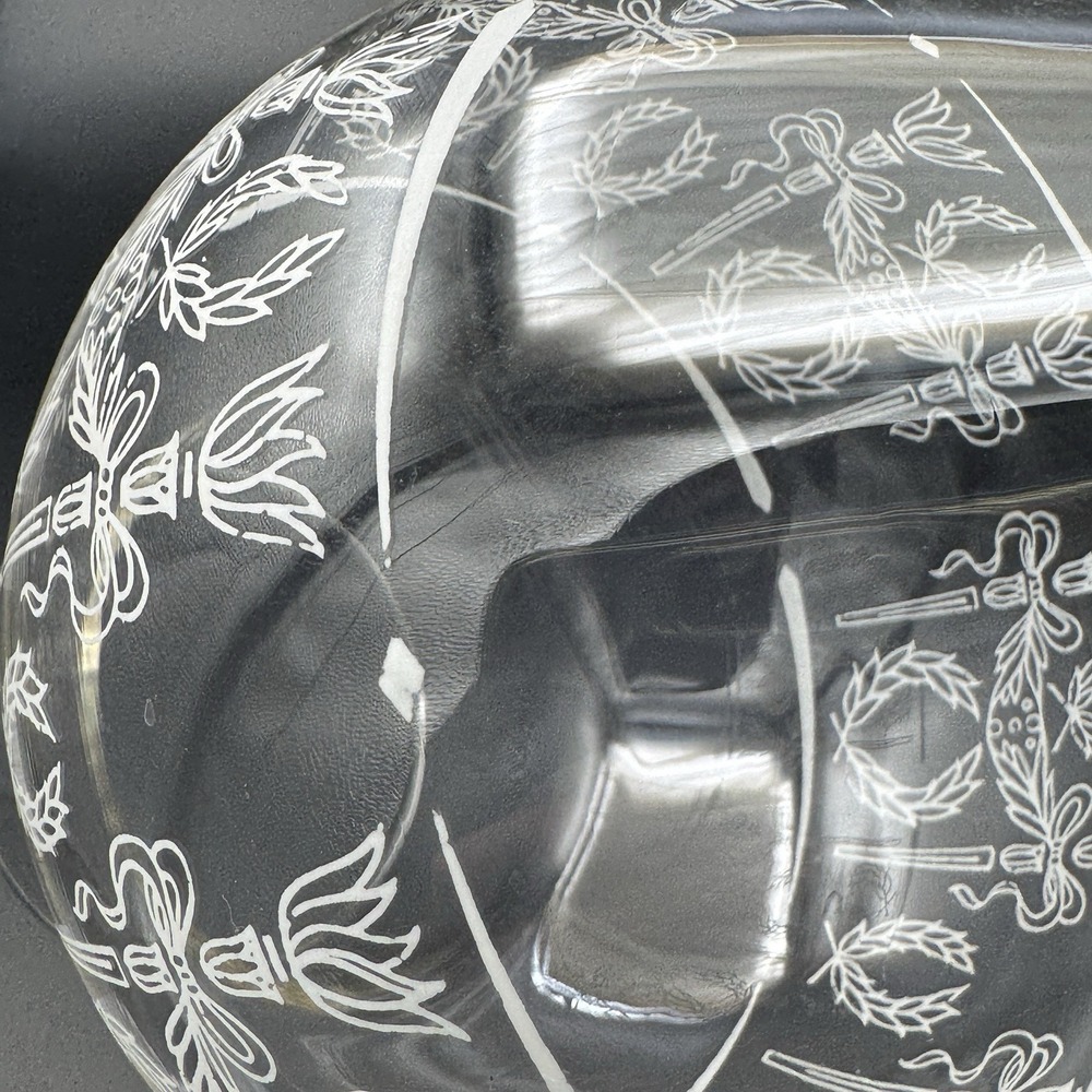 Oil Lamp Clear Glass Replacement Chimney Wheat Flame Etched - Picture 4 of 8